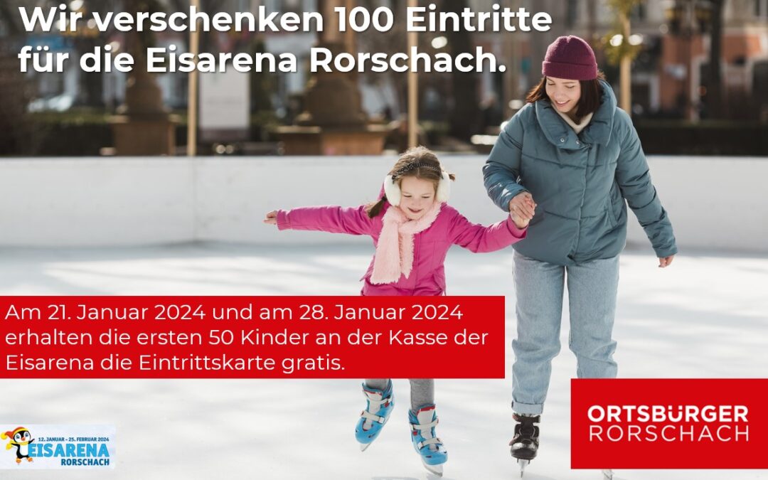 Wir verschenken 100 Eintritte für die Eisarena