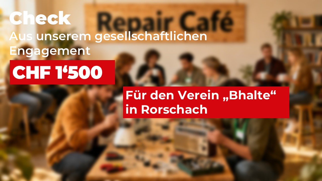 CHF 1’500 für den neuen Verein «Bhalte»