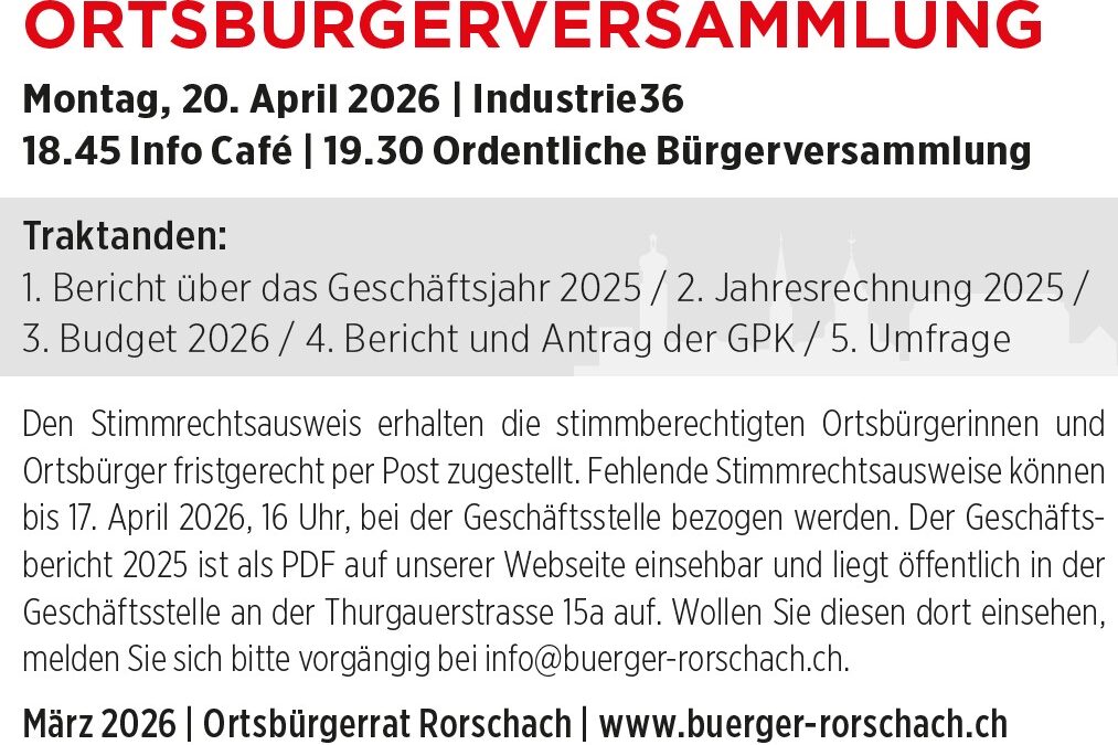Ortsbürgerversammlung 2026