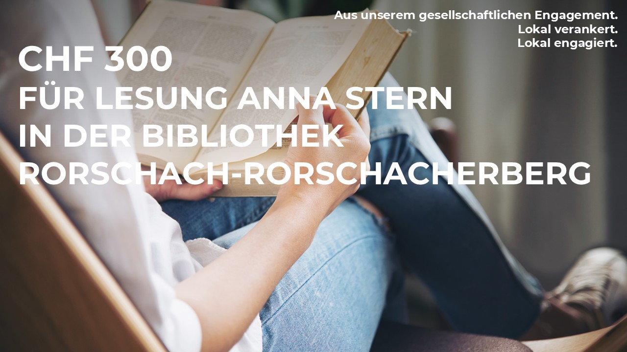 CHF 300 für Lesung Anna Stern