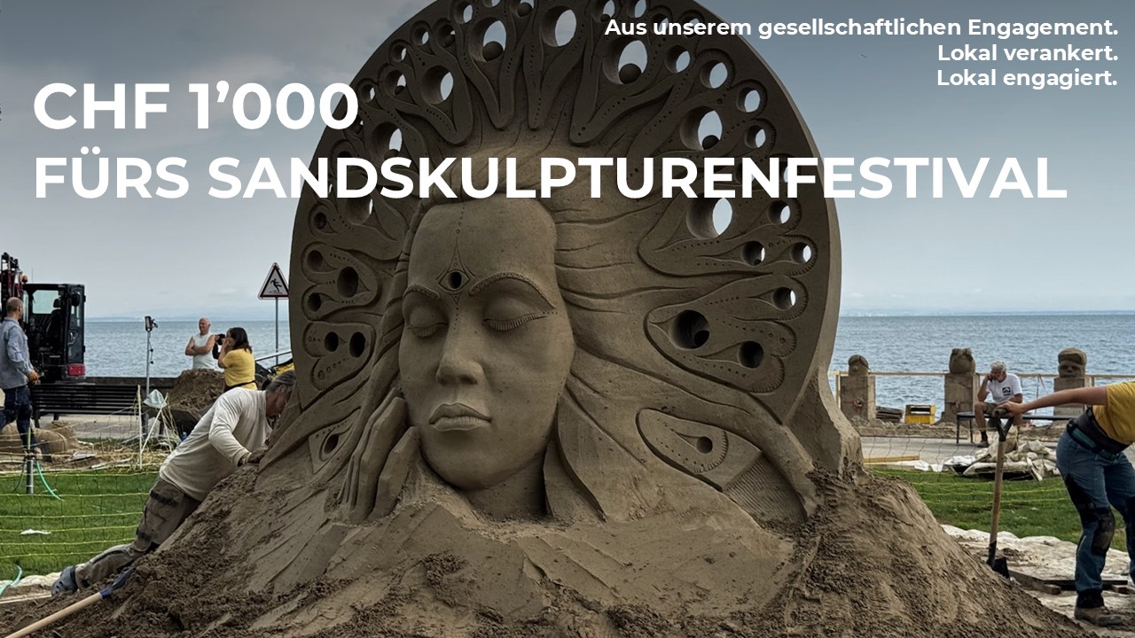 CHF 1’000 für das Sandskulpturenfestival 2026