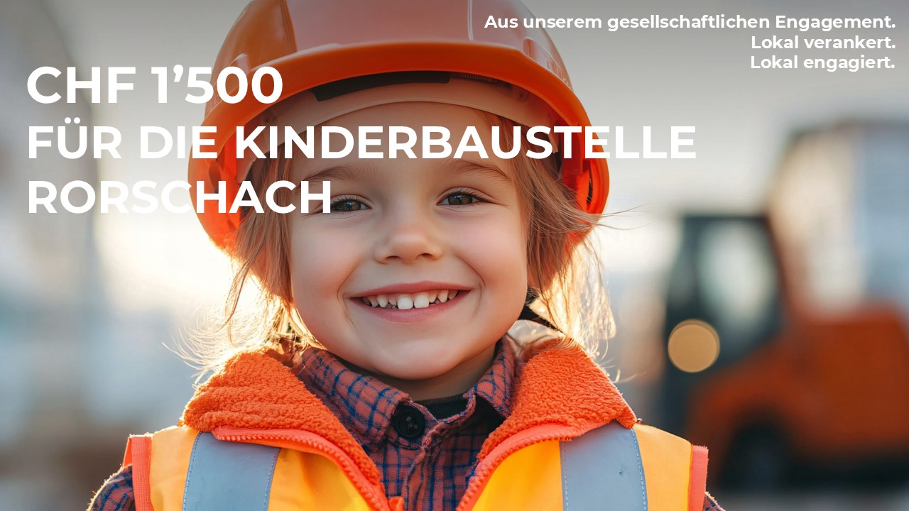 CHF 1’500 für die Kinderbaustelle Rorschach